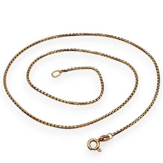 NZGD | 18ct Gold UNOAERRE Valencia Forte Box Chain 39cm