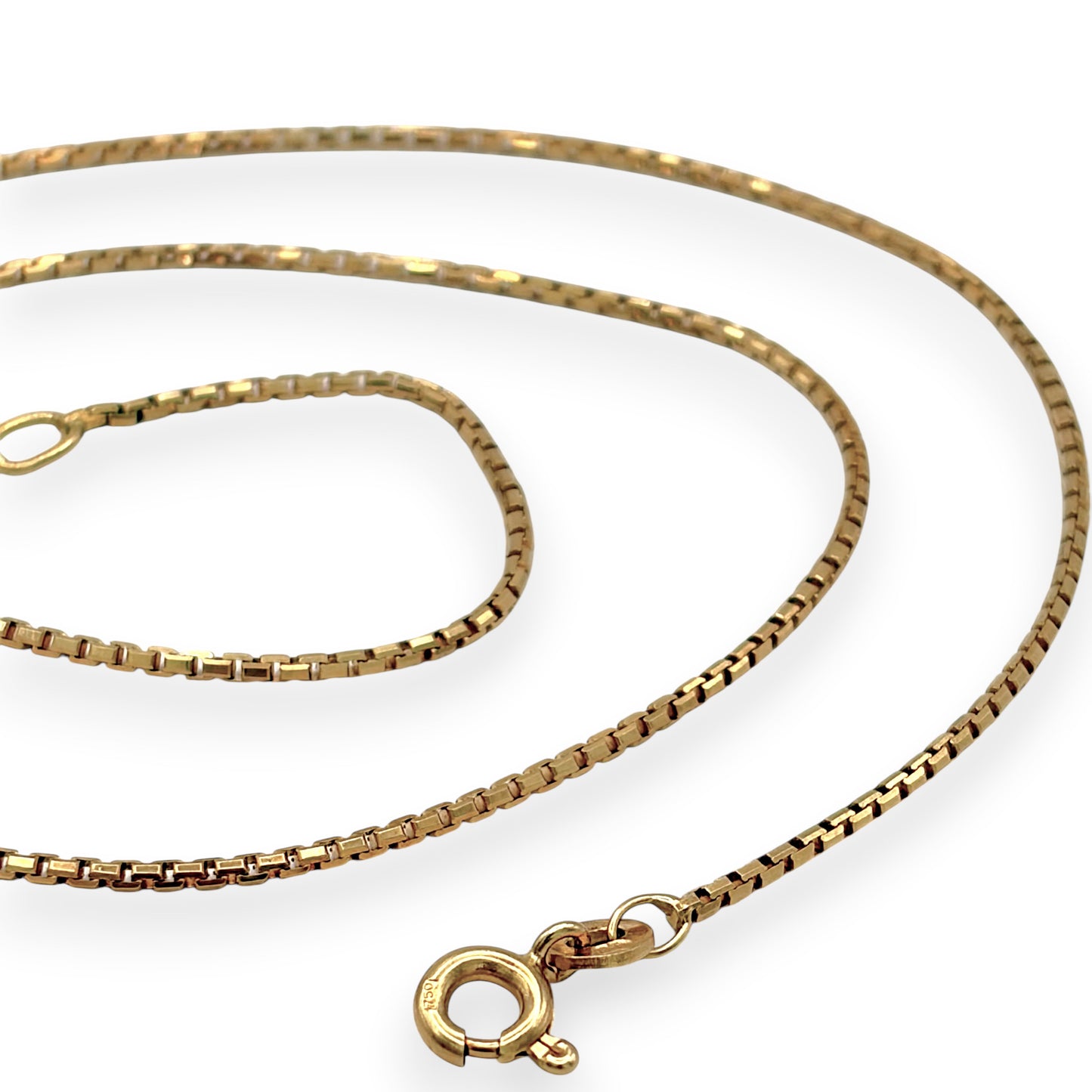 NZGD | 18ct Gold UNOAERRE Valencia Forte Box Chain 39cm