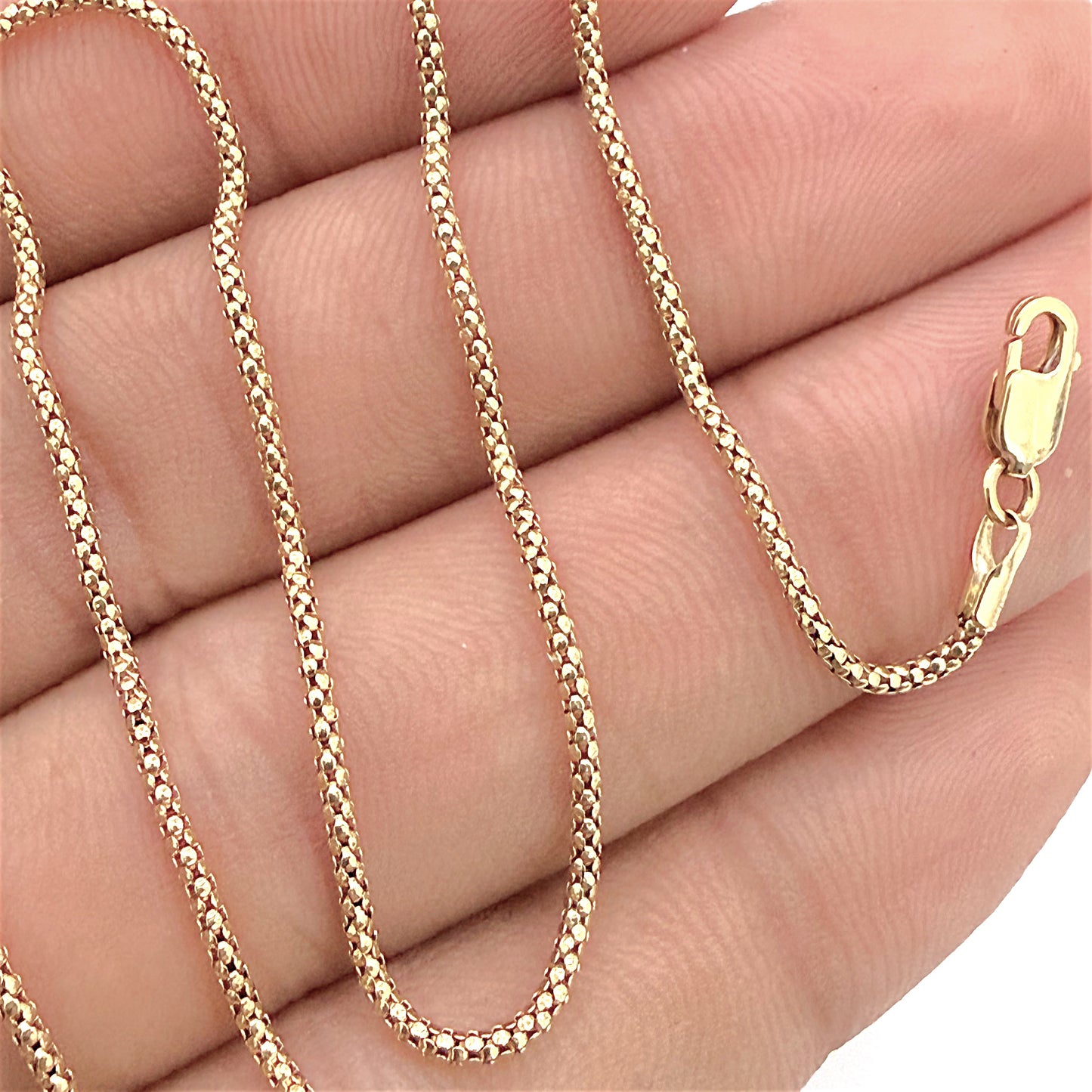 NZGD | 18ct Gold Luminara Popcorn Chain 42cm