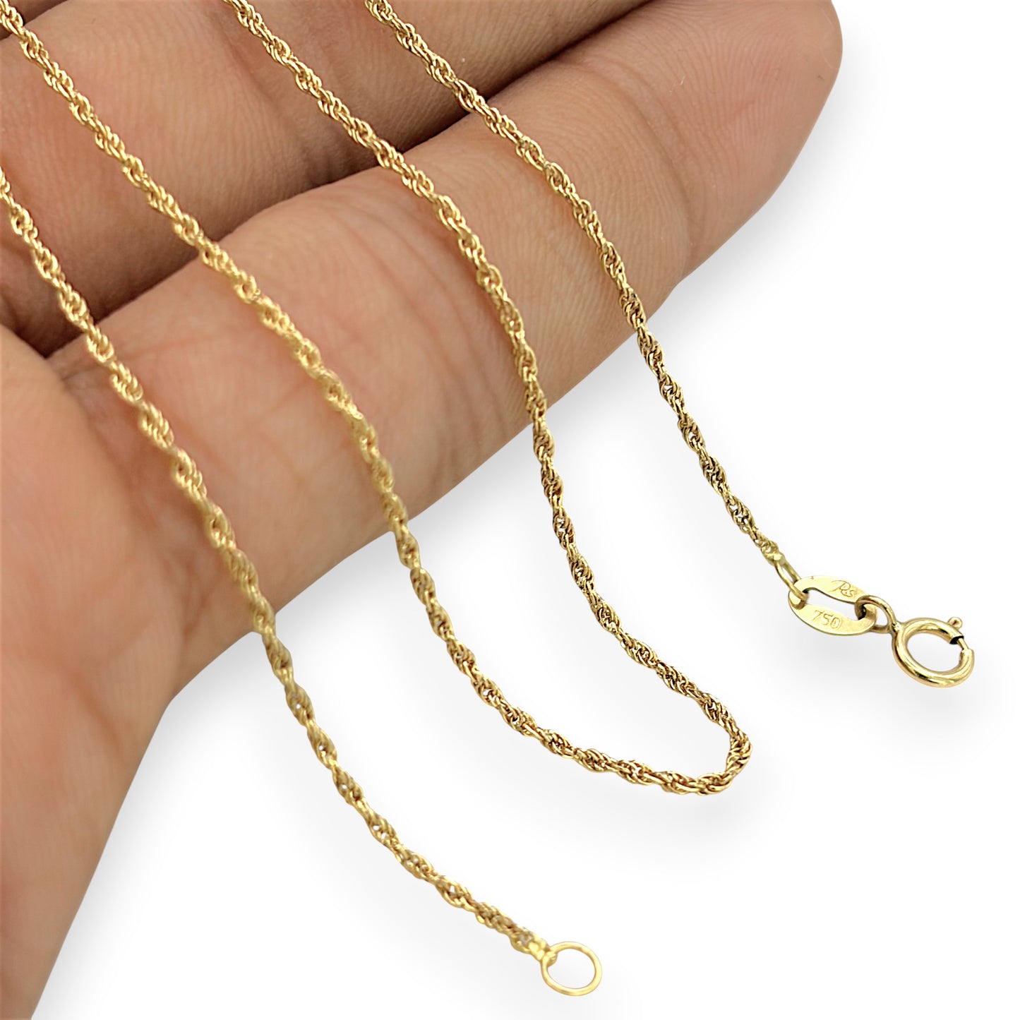 NZGD | 18ct Gold Marbella Rope Chain 47cm