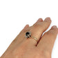 GOLD DEAL | 9K Gold Sapphire & Diamond 7 Stone Ring Size M1/2