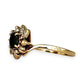 GOLD DEAL | 9K Gold Sapphire & Diamond 7 Stone Ring Size M1/2