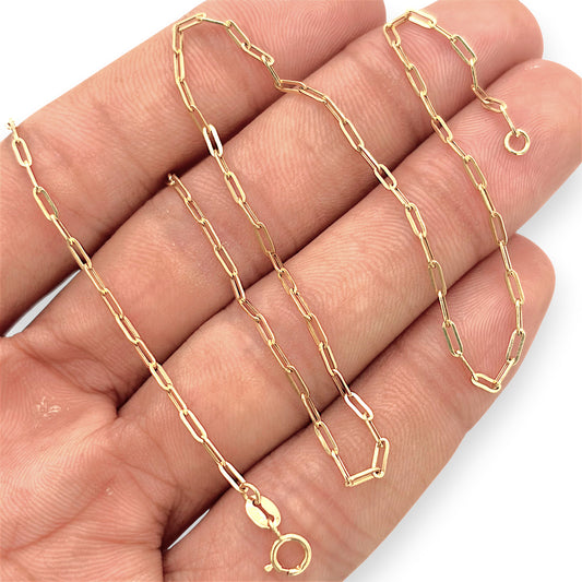 NZGD | 18ct Gold Maison Signature Paperclip Chain 40cm