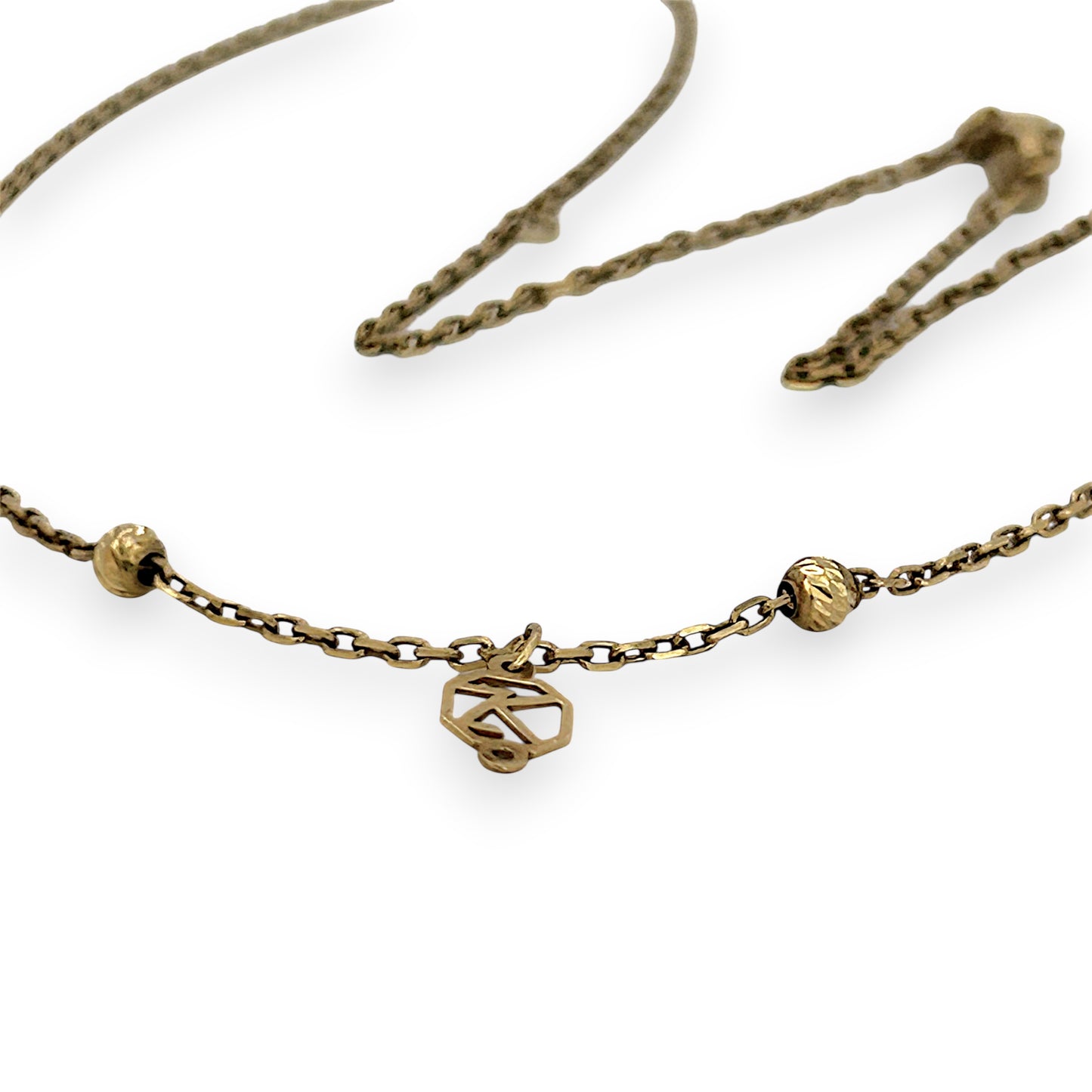 GOLD DEAL | 18ct Gold Golden Initial Echo Necklace -  35cm - 41cm (Length adjustable)
