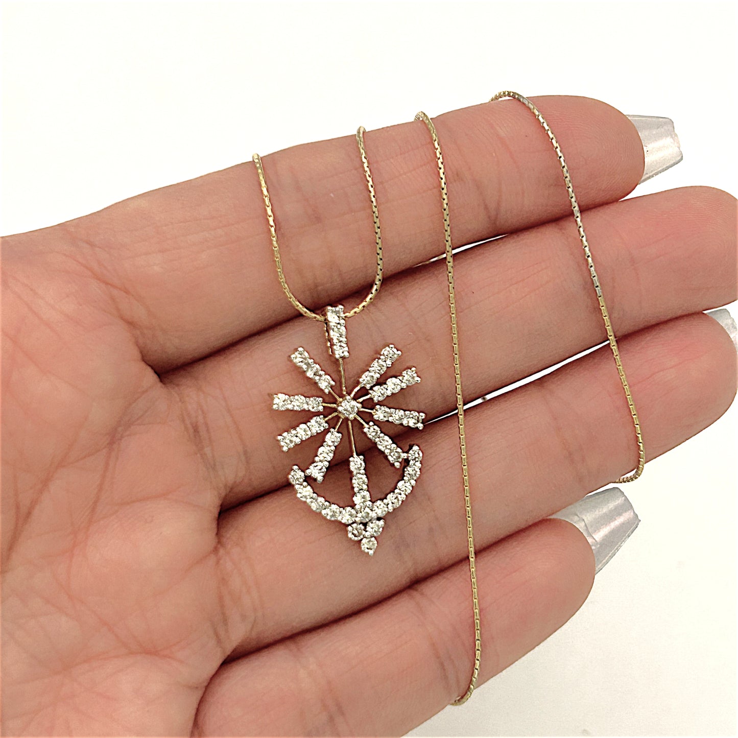 NZGD | 18ct Gold North Star Anchor Necklace Valuation $6,300