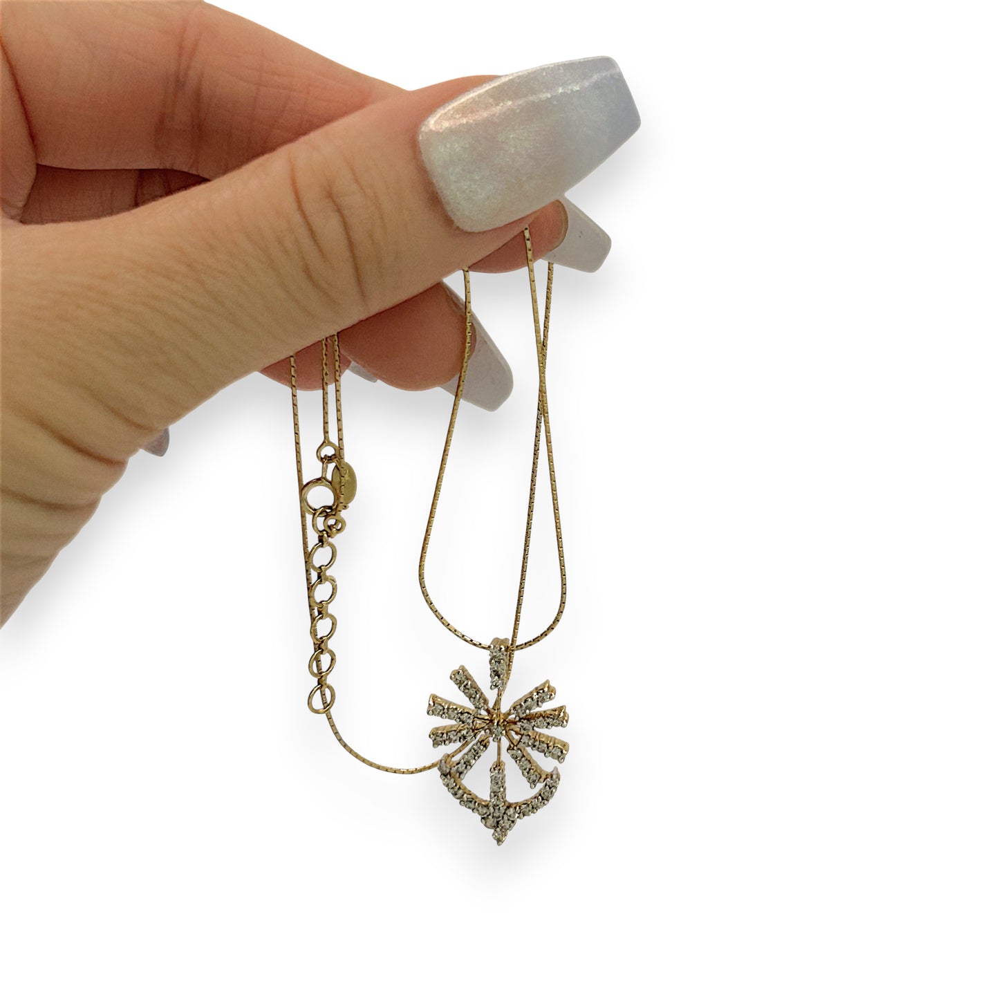 NZGD | 18ct Gold North Star Anchor Necklace Valuation $6,300