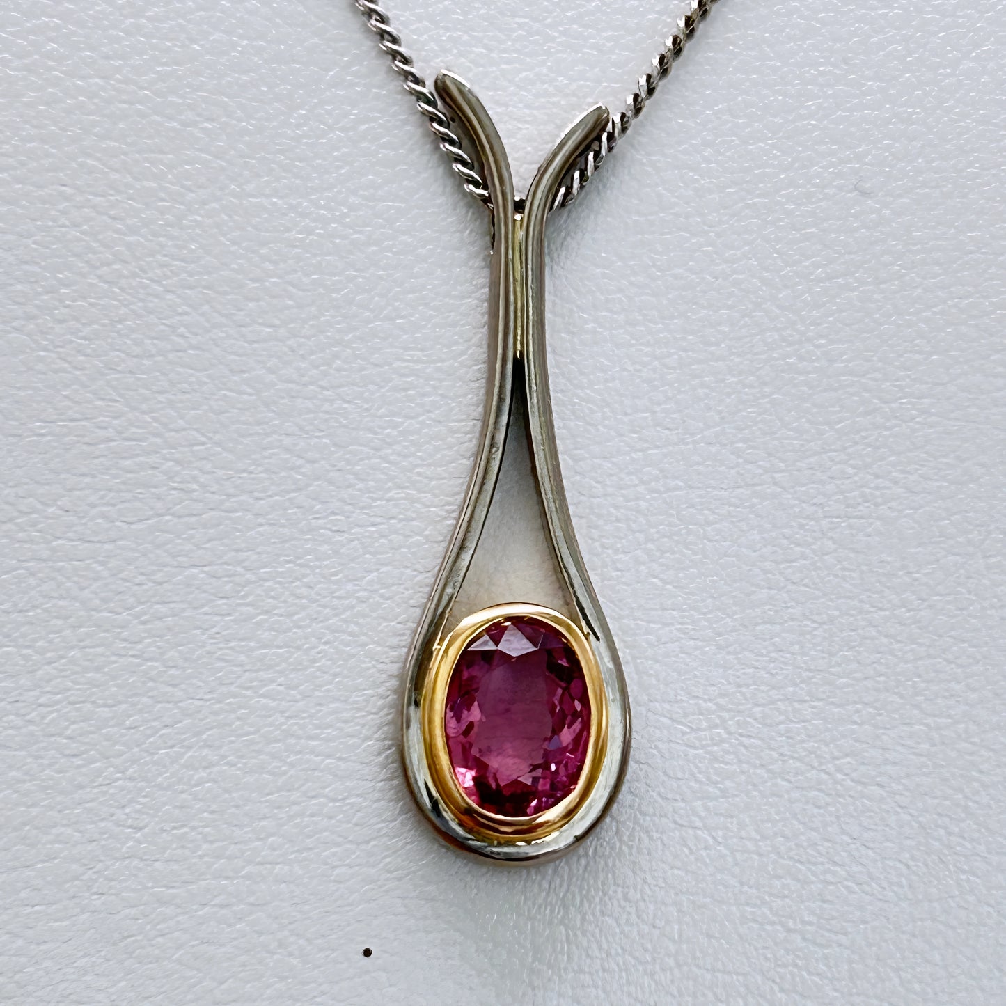 GOLD DEAL | 18kt Gold Vintage Rosé Duo‑Gold Pendant Necklace