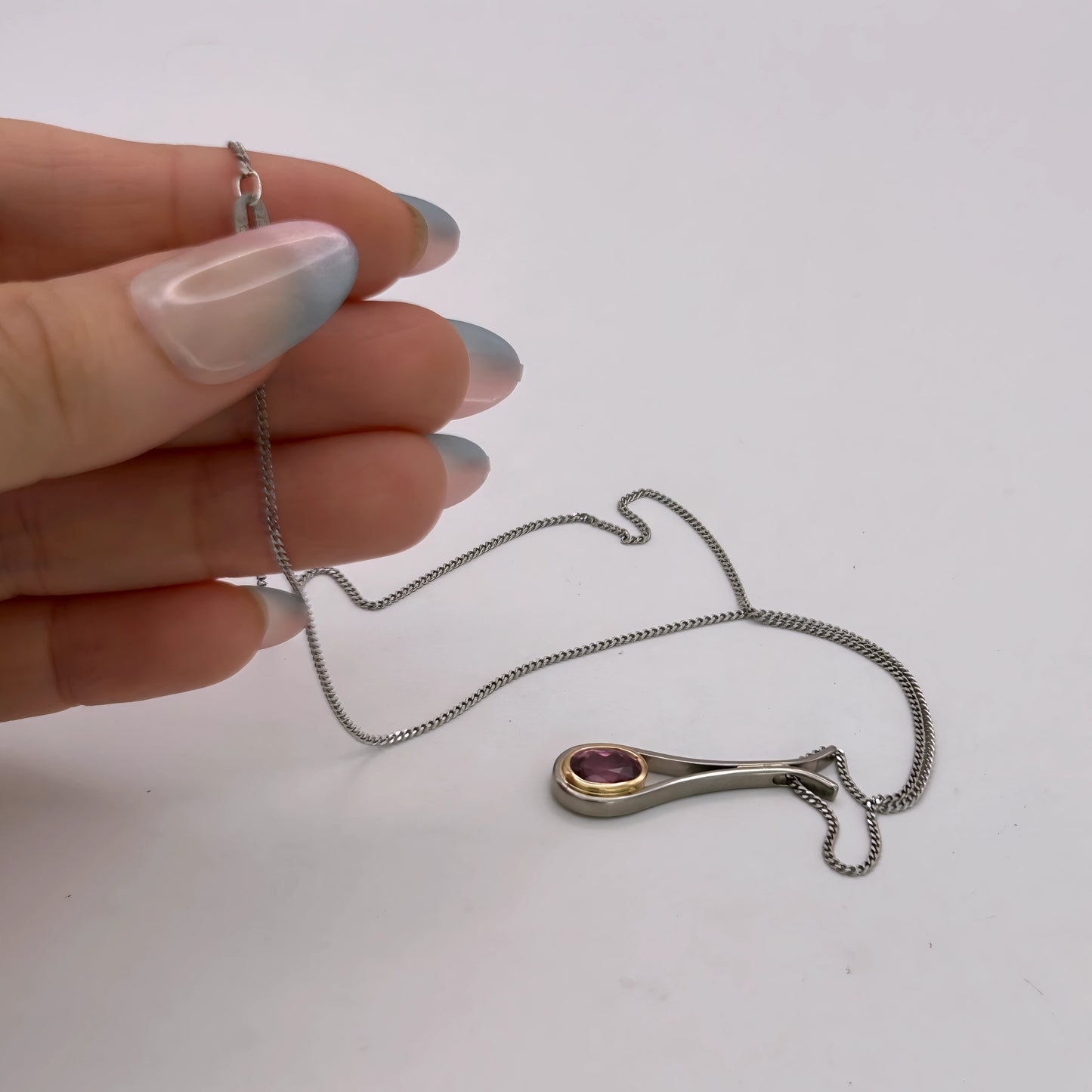 GOLD DEAL | 18kt Gold Vintage Rosé Duo‑Gold Pendant Necklace