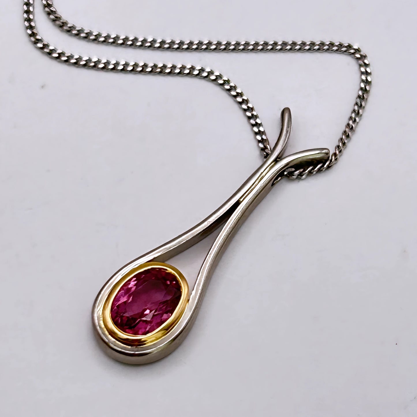 GOLD DEAL | 18kt Gold Vintage Rosé Duo‑Gold Pendant Necklace