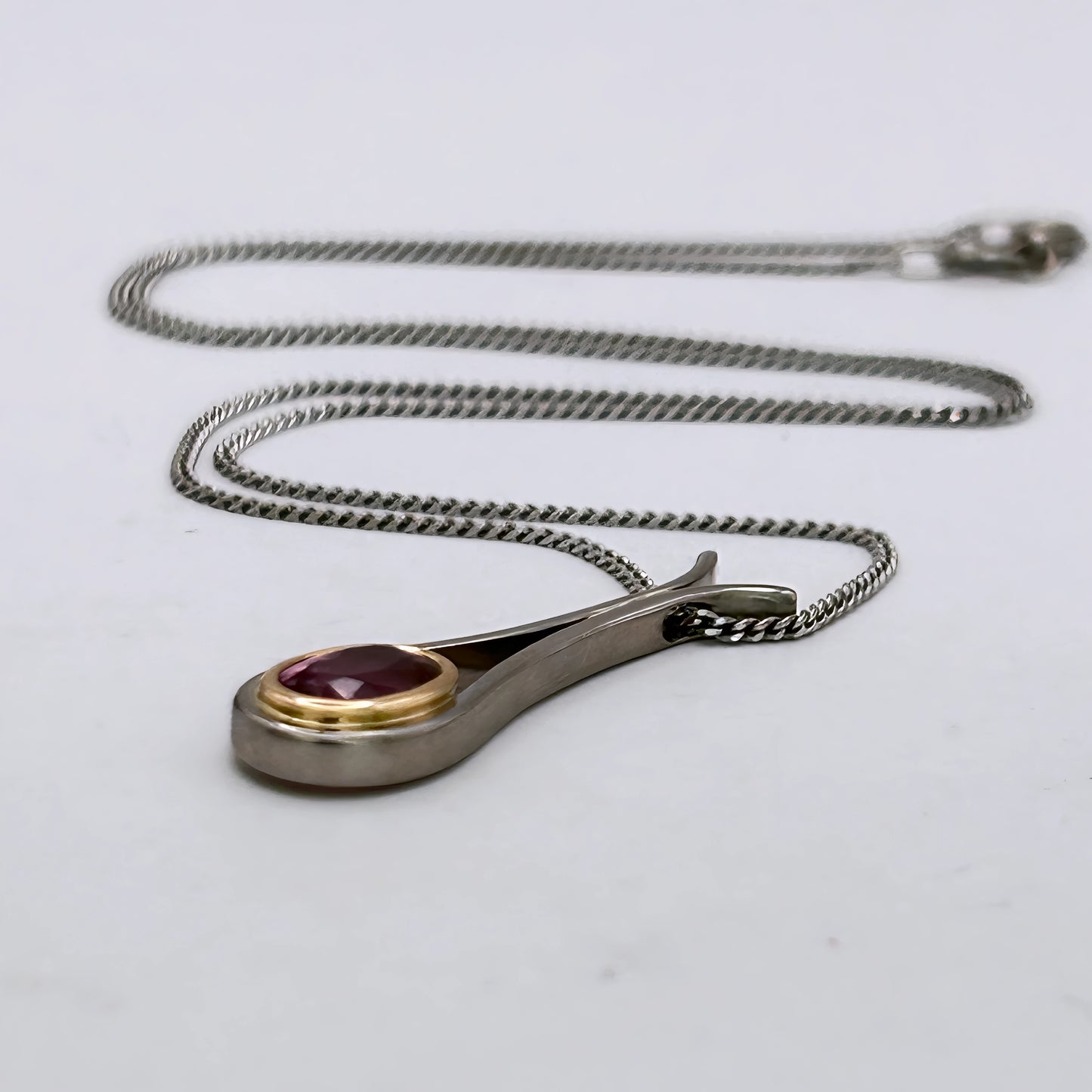 GOLD DEAL | 18kt Gold Vintage Rosé Duo‑Gold Pendant Necklace