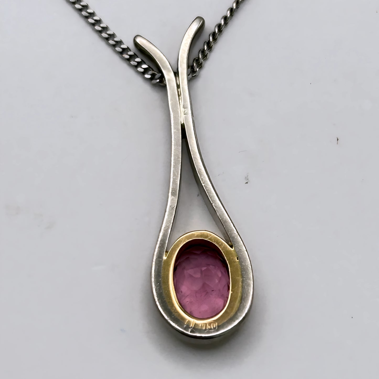 GOLD DEAL | 18kt Gold Vintage Rosé Duo‑Gold Pendant Necklace