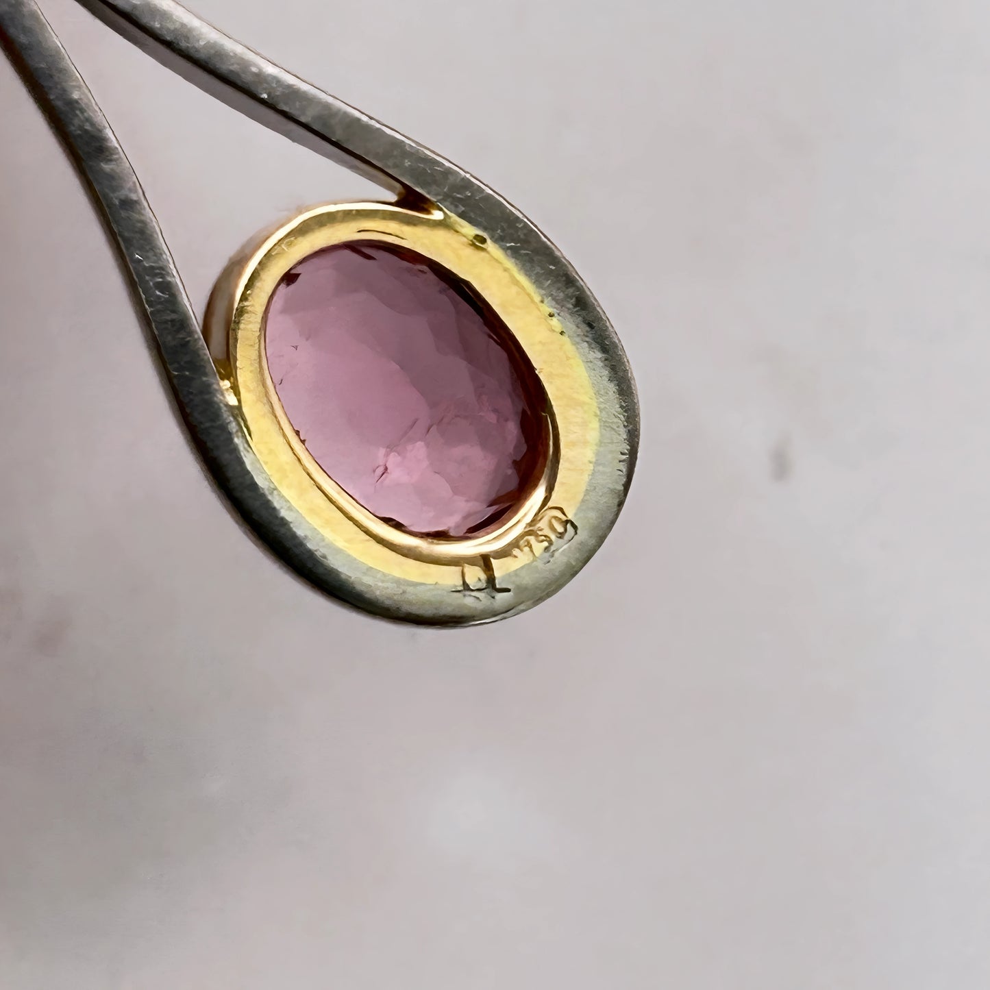 GOLD DEAL | 18kt Gold Vintage Rosé Duo‑Gold Pendant Necklace