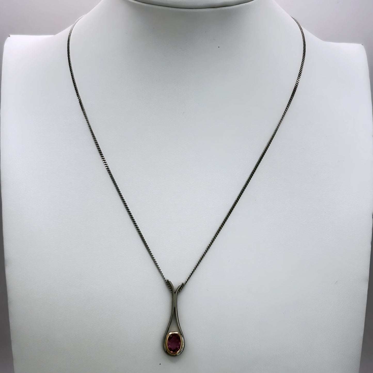 GOLD DEAL | 18kt Gold Vintage Rosé Duo‑Gold Pendant Necklace