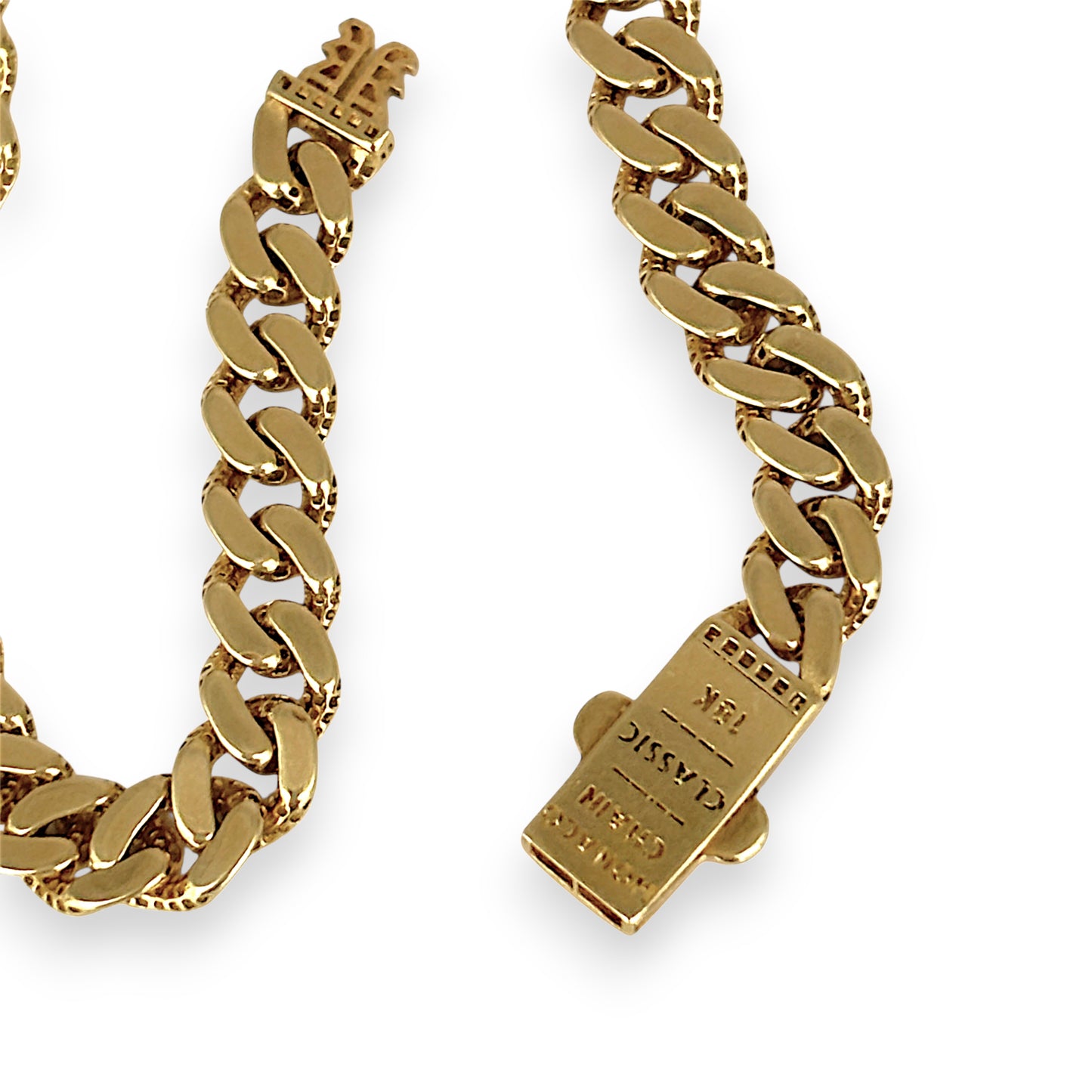 GOLD DEAL | 18ct (18kt) Gold Auric Contour Curb Bracelet 19.5cm