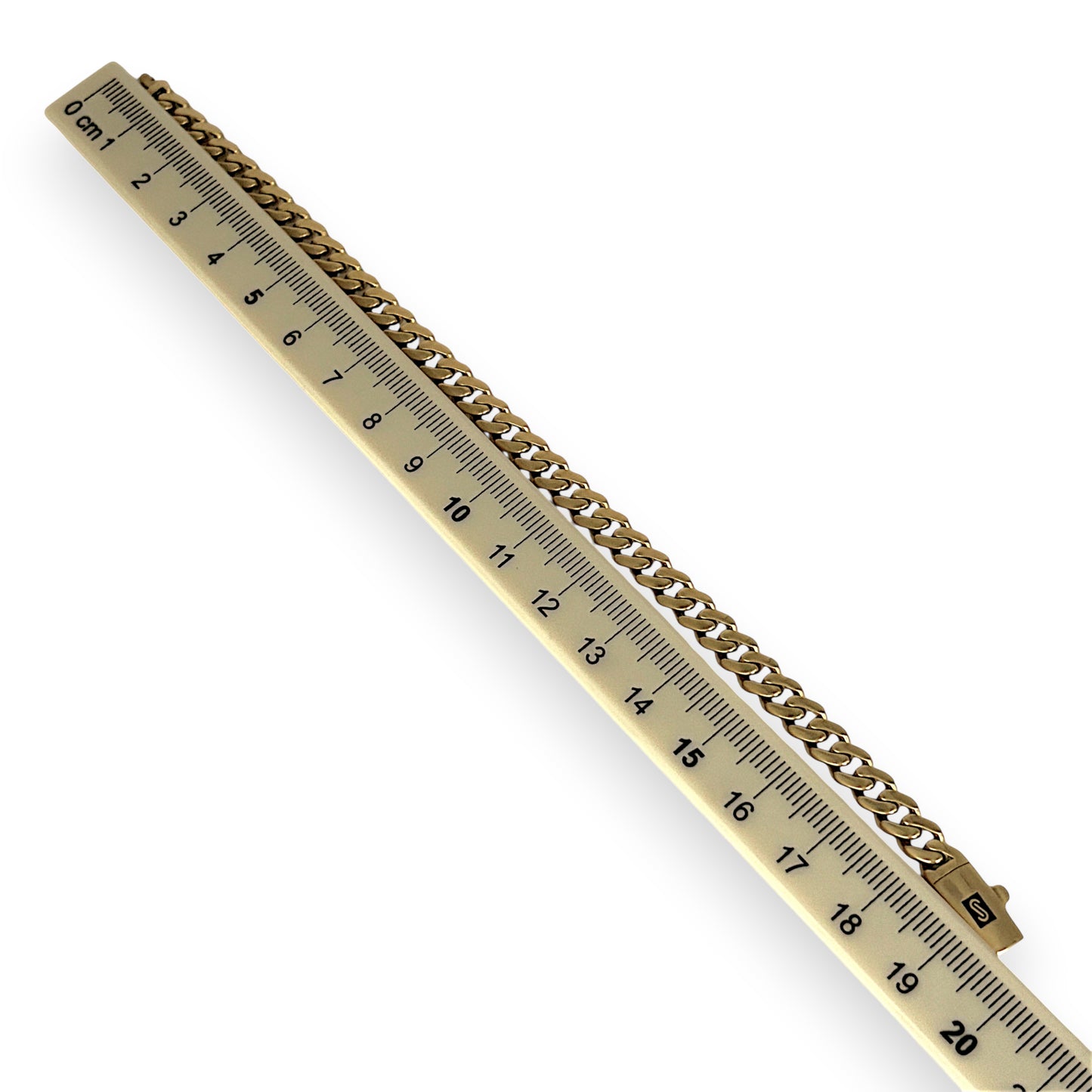 GOLD DEAL | 18ct (18kt) Gold Auric Contour Curb Bracelet 19.5cm