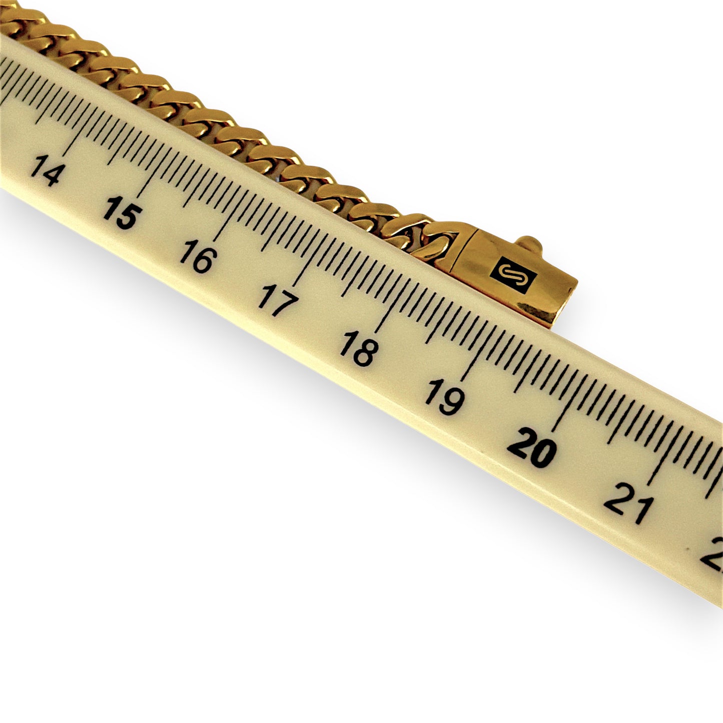 GOLD DEAL | 18ct (18kt) Gold Auric Contour Curb Bracelet 19.5cm