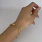 NZGD | 18ct Gold Aureon Duo‑Chain ID Bar Bracelet 19.8cm