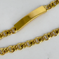 NZGD | 18ct Gold Aureon Duo‑Chain ID Bar Bracelet 19.8cm