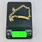 NZGD | 18ct Gold Aureon Duo‑Chain ID Bar Bracelet 19.8cm