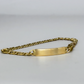 NZGD | 18ct Gold Aureon Duo‑Chain ID Bar Bracelet 19.8cm