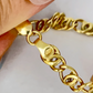NZGD | 18ct Gold Aureon Duo‑Chain ID Bar Bracelet 19.8cm