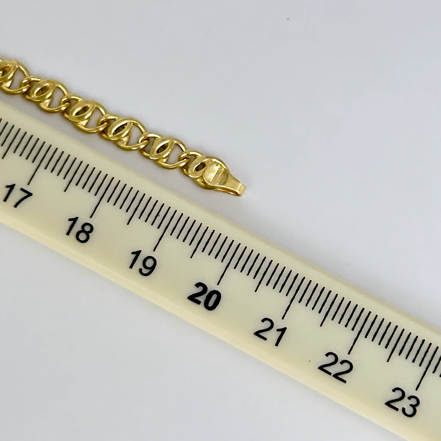 NZGD | 18ct Gold Aureon Duo‑Chain ID Bar Bracelet 19.8cm