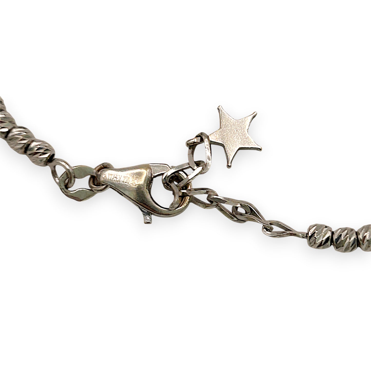 NZGD | 18ct White Gold Celestial Six‑Charm Bracelet 16 - 18.5cm