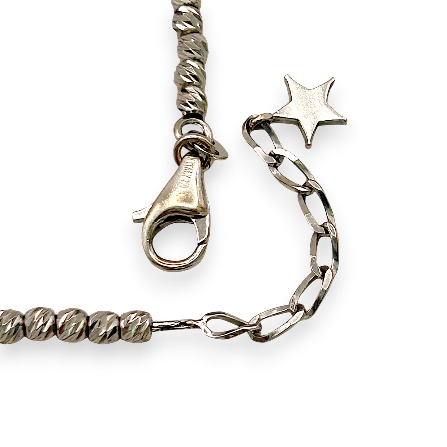 NZGD | 18ct White Gold Celestial Six‑Charm Bracelet 16 - 18.5cm