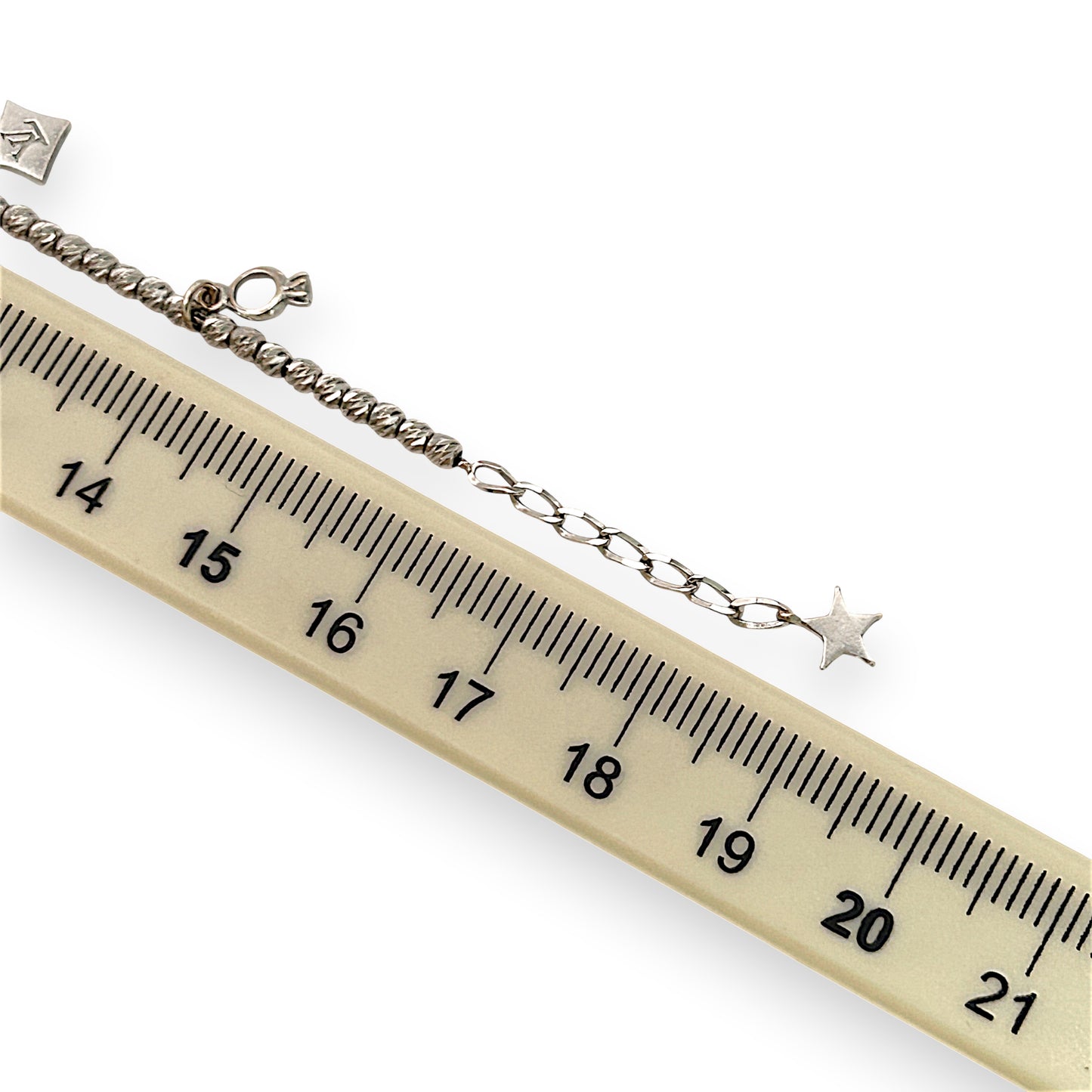 NZGD | 18ct White Gold Celestial Six‑Charm Bracelet 16 - 18.5cm