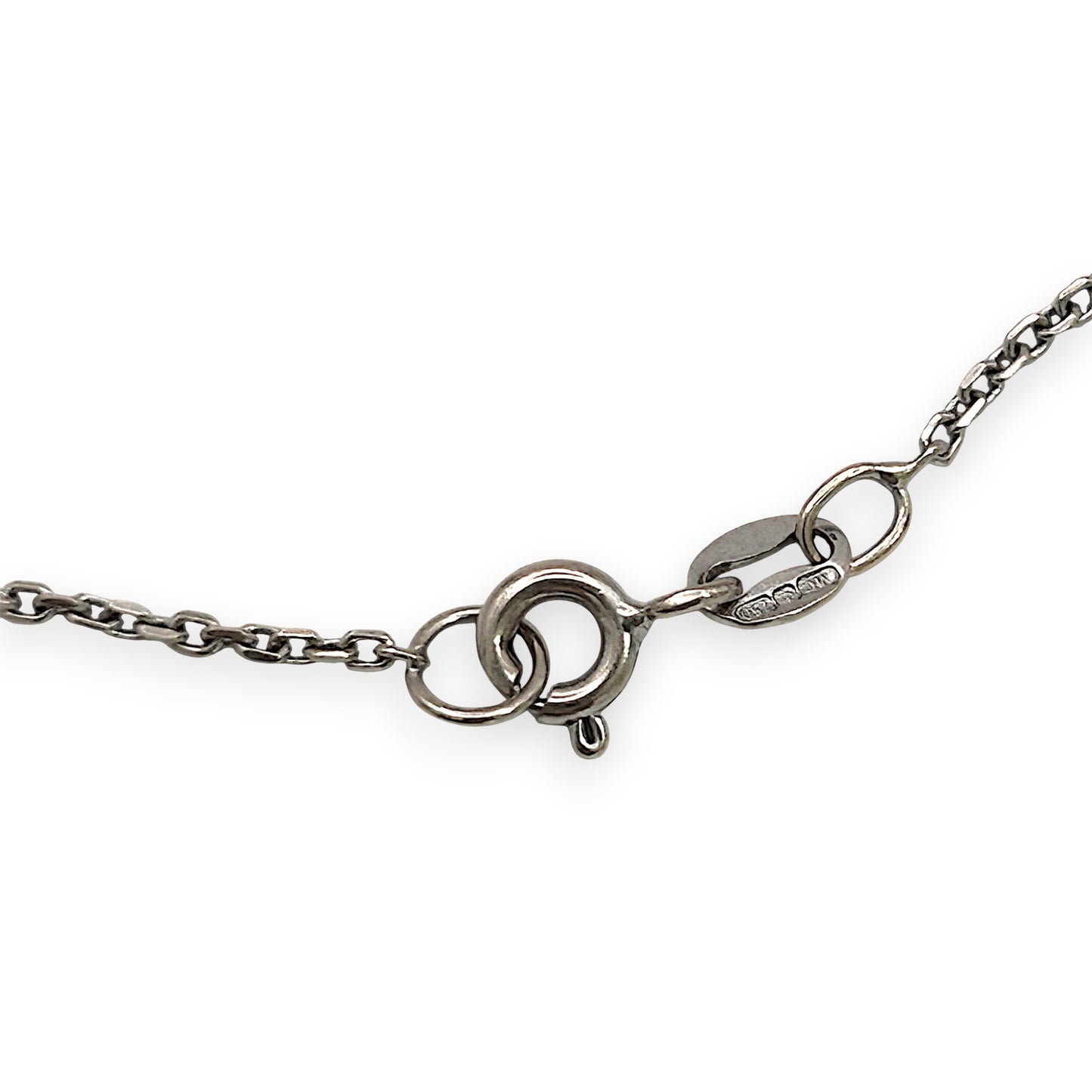 NZGD | 18ct White Gold Blue Evil Eye Cross Bracelet 18.5cm