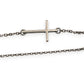 NZGD | 18ct White Gold Blue Evil Eye Cross Bracelet 18.5cm