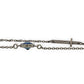 NZGD | 18ct White Gold Blue Evil Eye Cross Bracelet 18.5cm