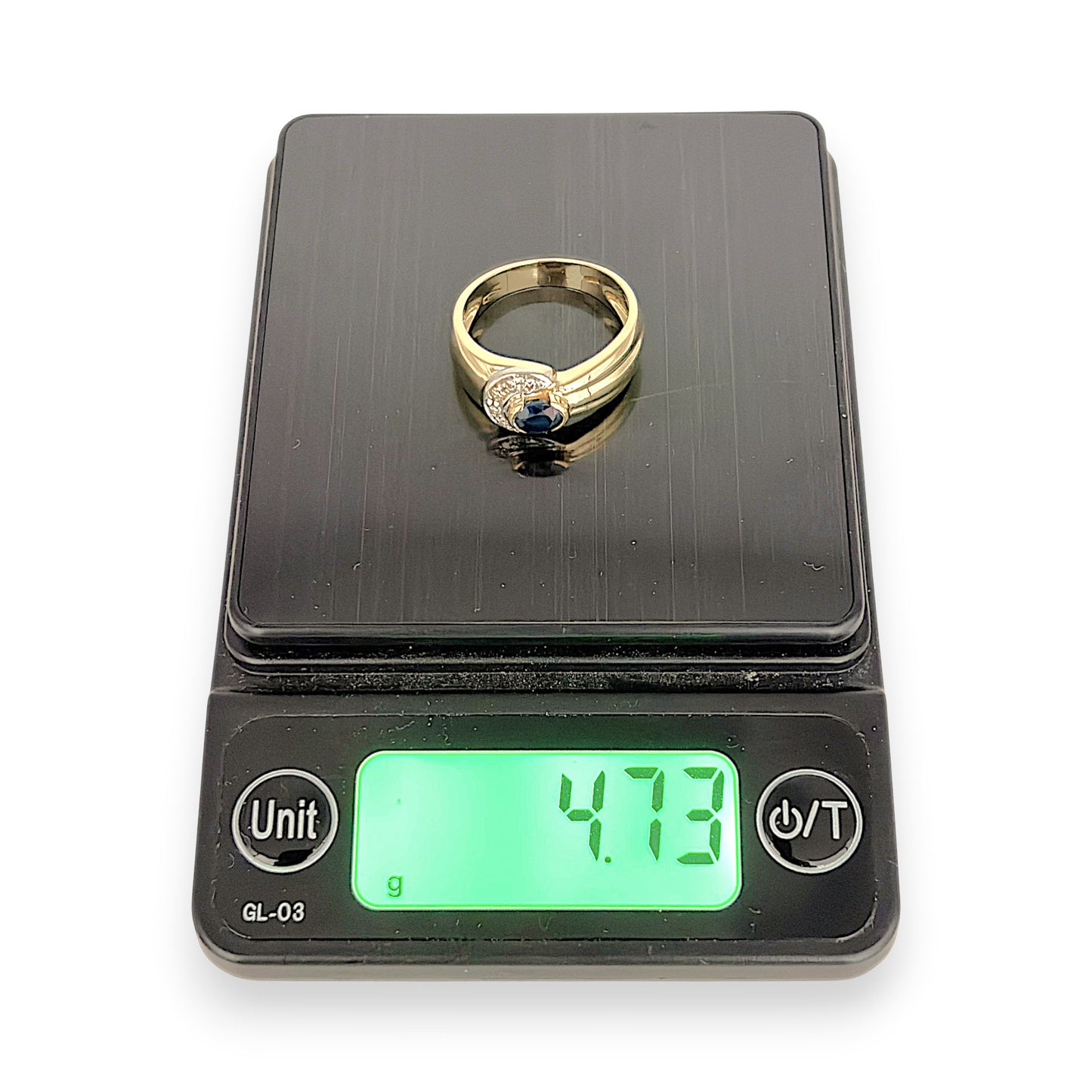 NZGD | 18ct Gold Midnight Crown Sapphire Ring Size M