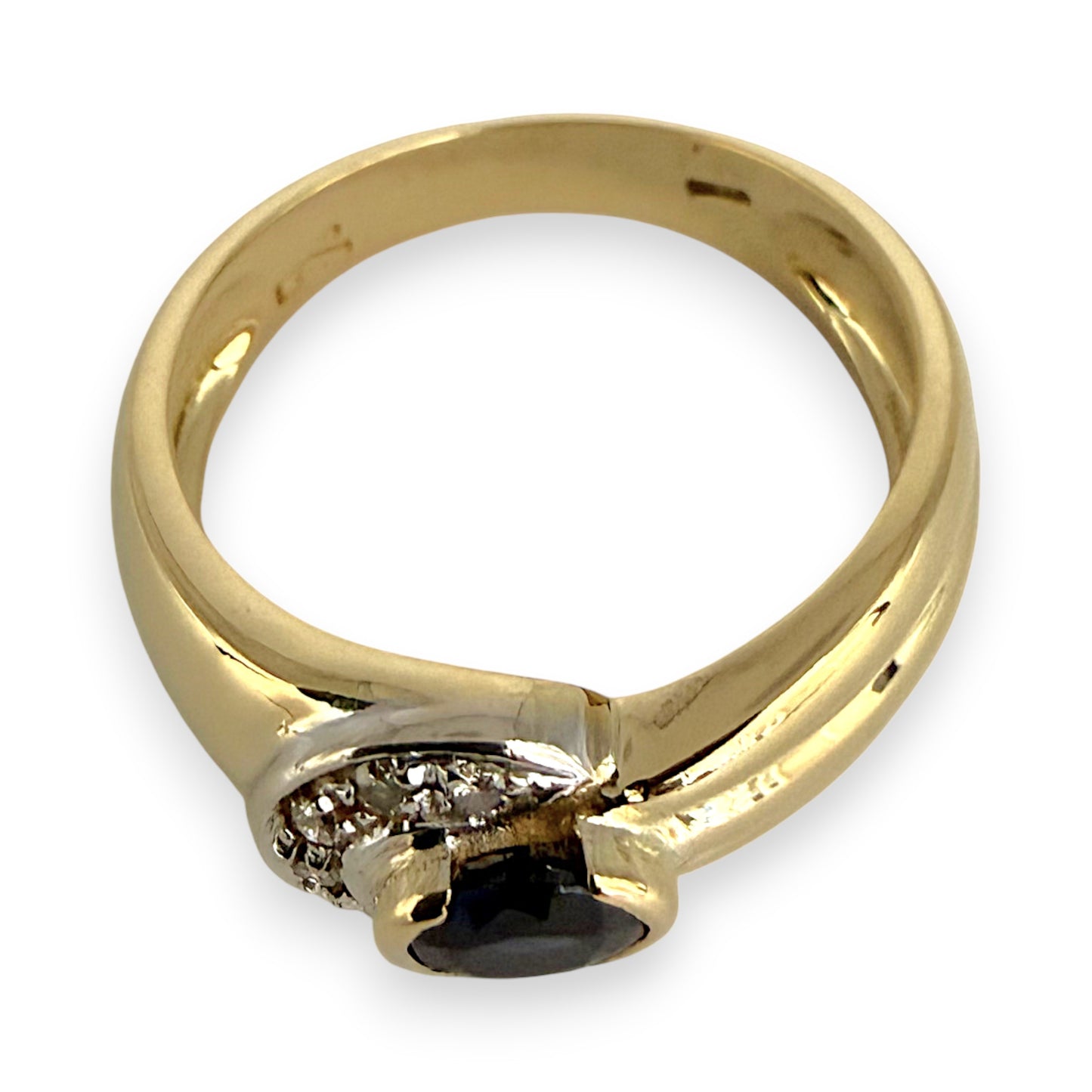 NZGD | 18ct Gold Midnight Crown Sapphire Ring Size M