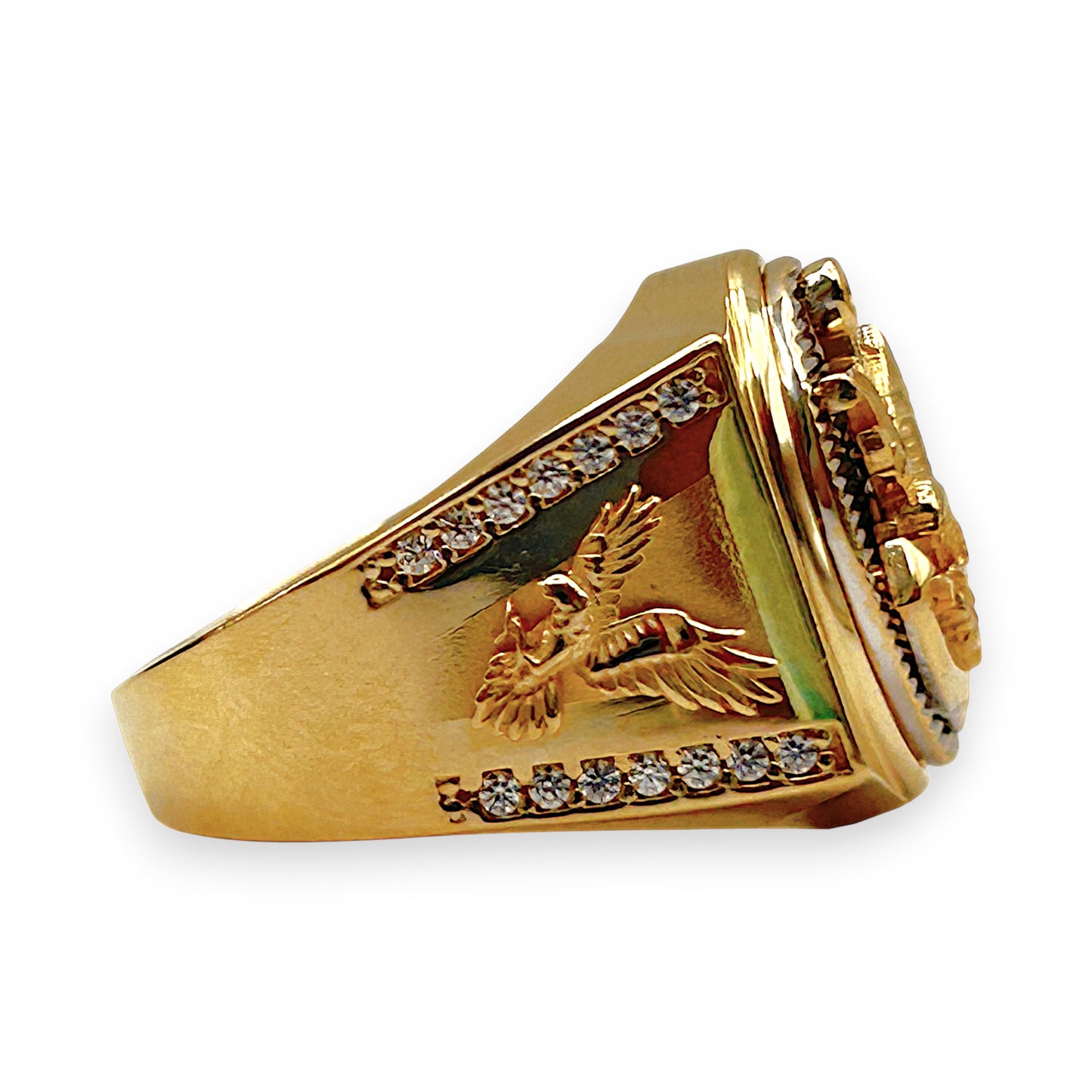 NZGD | 18ct Gold Anchor of Valor Signet Ring Size R