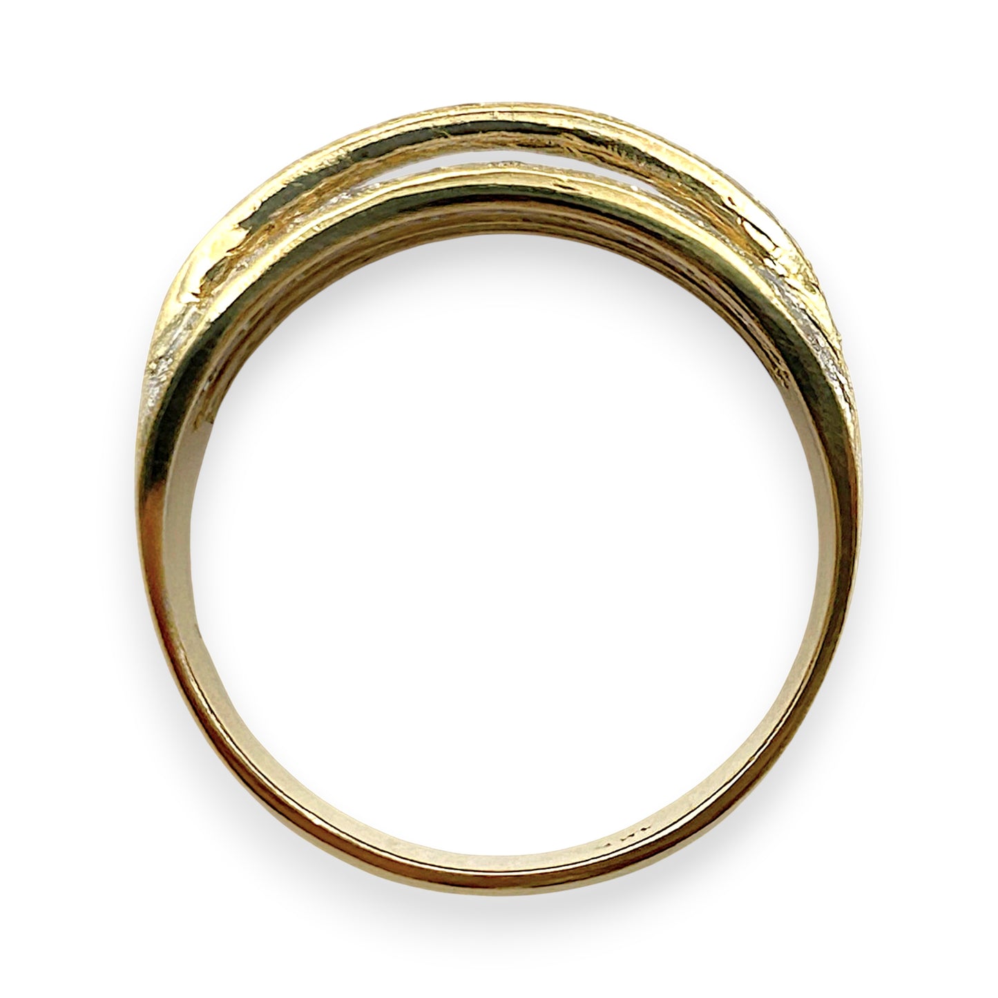 GOLD DEAL | 18kt Gold Multi‑Row Diamond Ring Valuation $6,890 TDW 0.710ct.