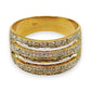 GOLD DEAL | 18kt Gold Multi‑Row Diamond Ring Valuation $6,890 TDW 0.710ct.