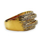 GOLD DEAL | 18kt Gold Multi‑Row Diamond Ring Valuation $6,890 TDW 0.710ct.