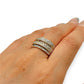 GOLD DEAL | 18kt Gold Multi‑Row Diamond Ring Valuation $6,890 TDW 0.710ct.