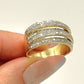 GOLD DEAL | 18kt Gold Multi‑Row Diamond Ring Valuation $6,890 TDW 0.710ct.