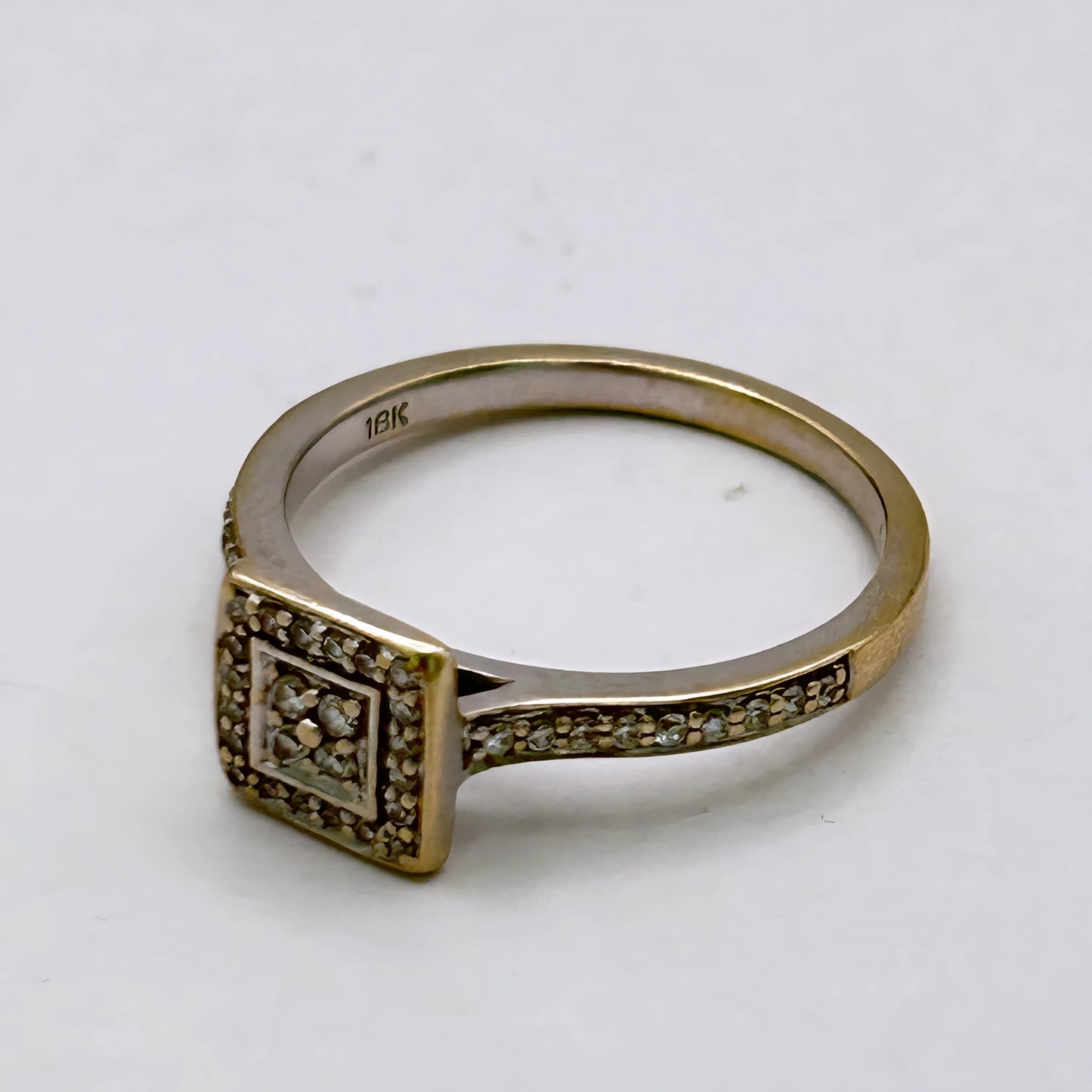 NZGD | 18ct Y/W Gold Radiant Square Diamond  Ring