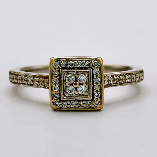 NZGD | 18ct Y/W Gold Radiant Square Diamond  Ring