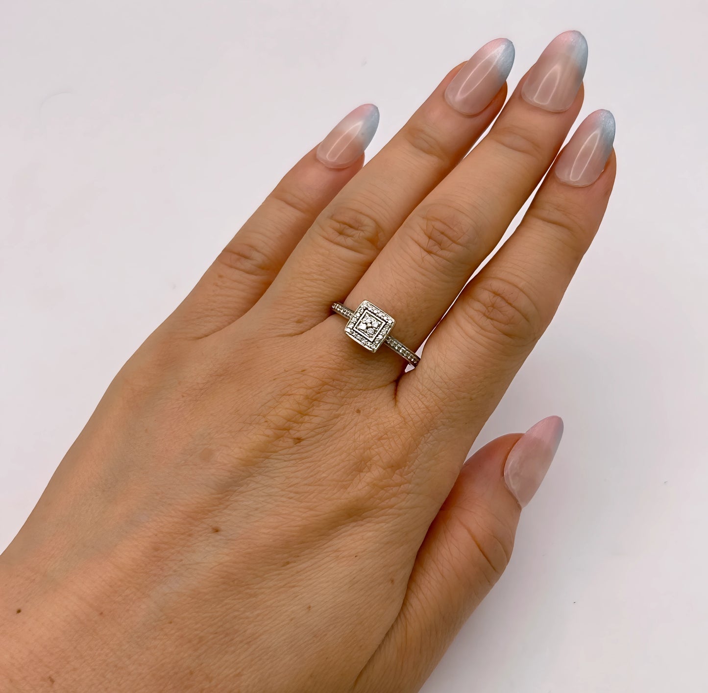 NZGD | 18ct Y/W Gold Radiant Square Diamond  Ring