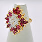NZGD | 18ct Gold Golden Flame Ruby & Diamond Ring Valuation $5,100