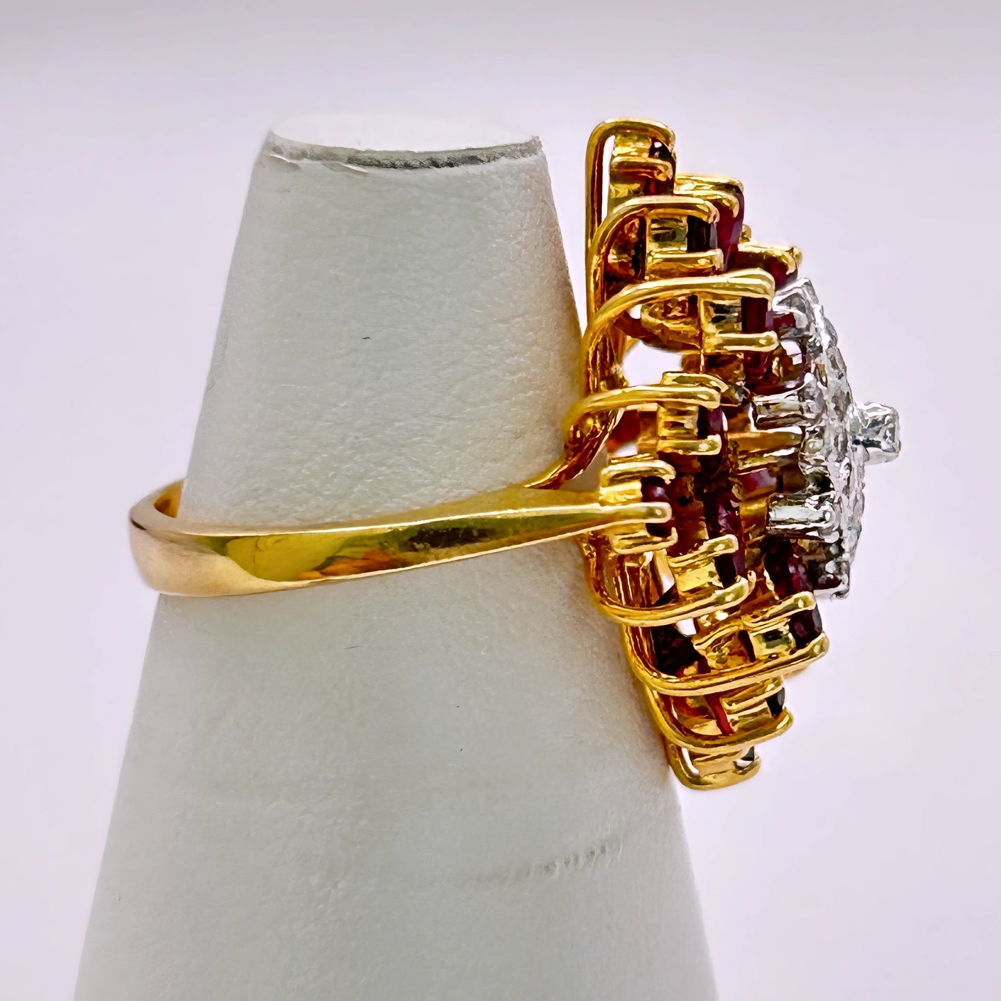 NZGD | 18ct Gold Golden Flame Ruby & Diamond Ring Valuation $5,100