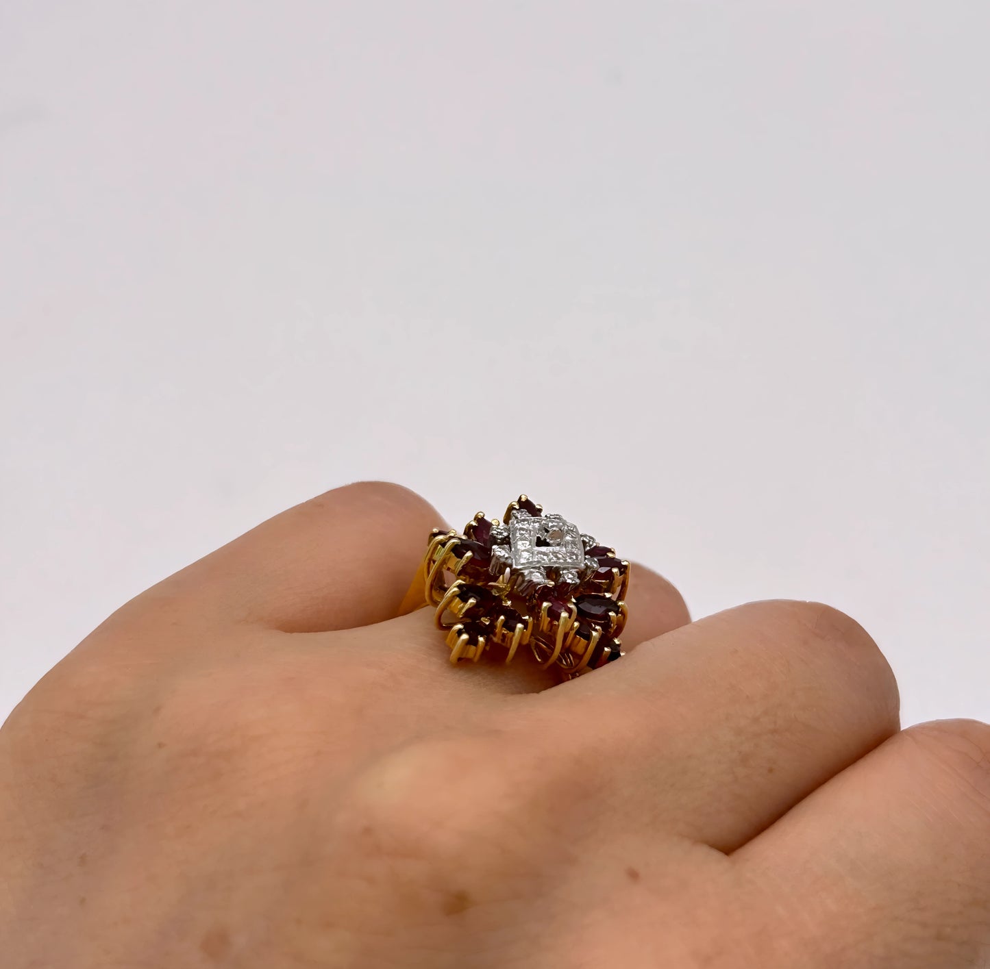 NZGD | 18ct Gold Golden Flame Ruby & Diamond Ring Valuation $5,100