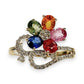 GOLD DEAL | 18kt Y/W Gold Eternal Petal Harmony Ring Valuation $5,135