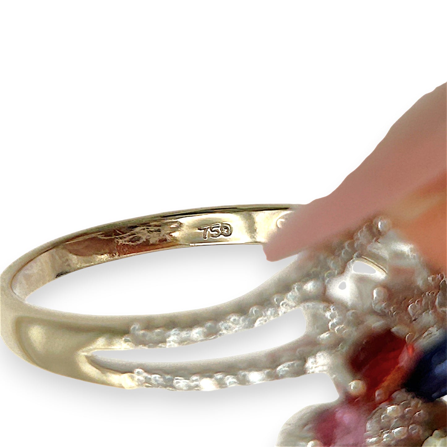 GOLD DEAL | 18kt Y/W Gold Eternal Petal Harmony Ring Valuation $5,135