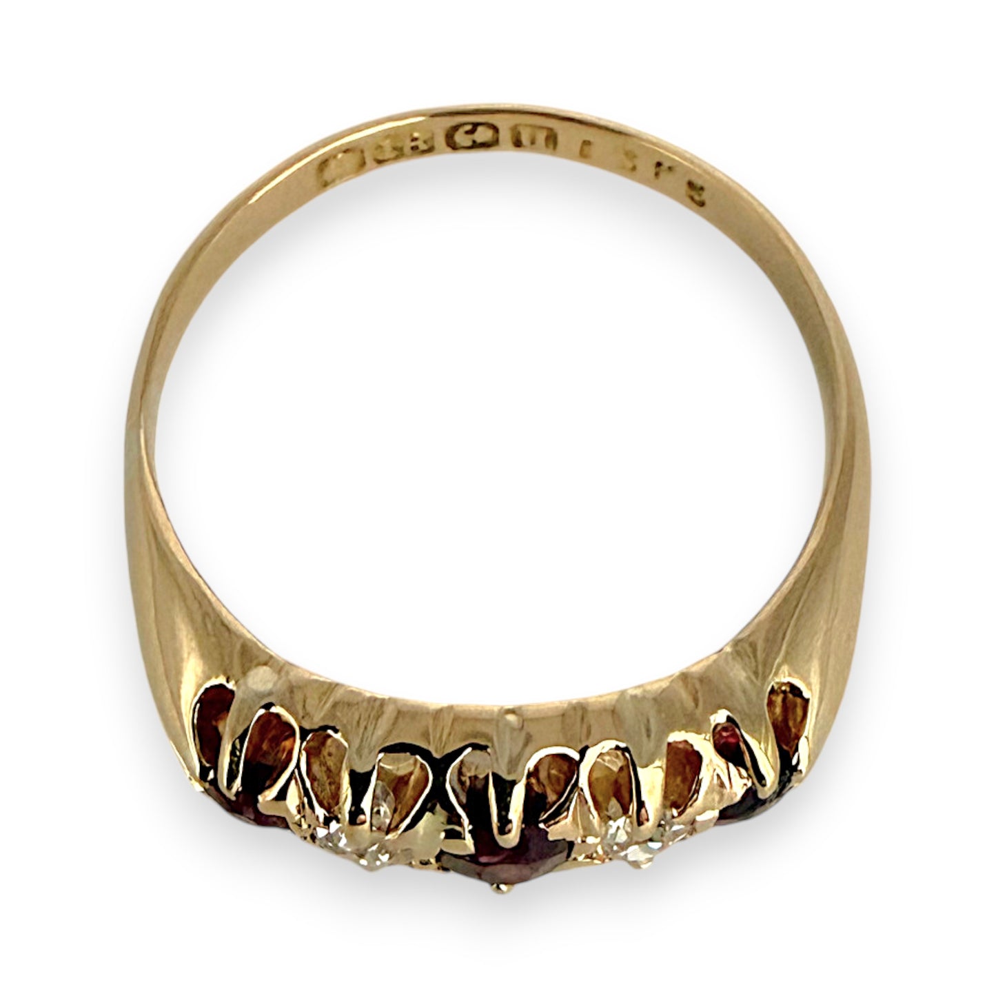 NZGD | 18ct Gold Scarlet Glow Diamond Ring Size P 1/2