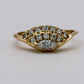 NZGD | 18ct Gold Radiant Marquise Cluster Ring Valuation $4,700